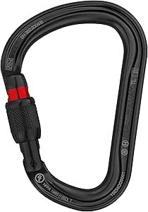 MOSQUETON WILLIAM- SCREW-LOCK-BLACK-PETZL