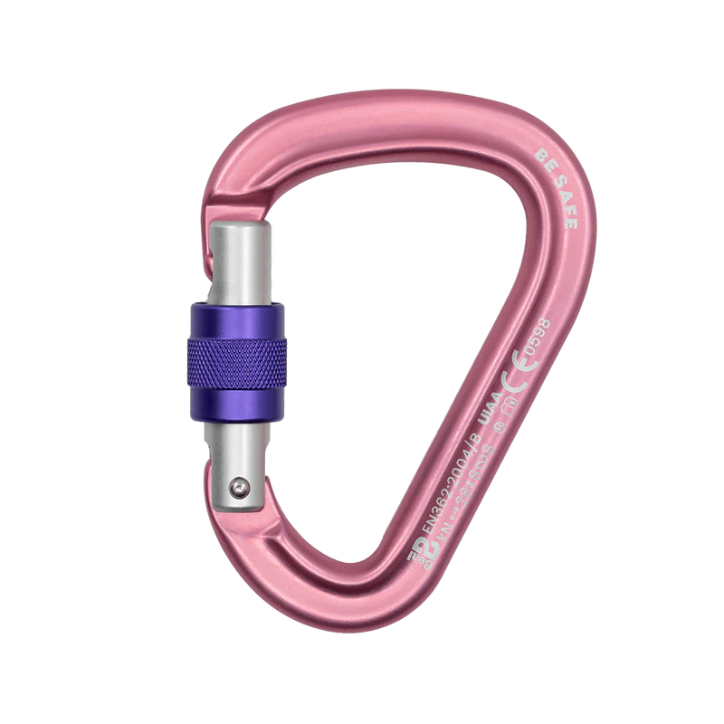 MOSQUETON-BE SAFE SCREW MATT PINK-BEAL