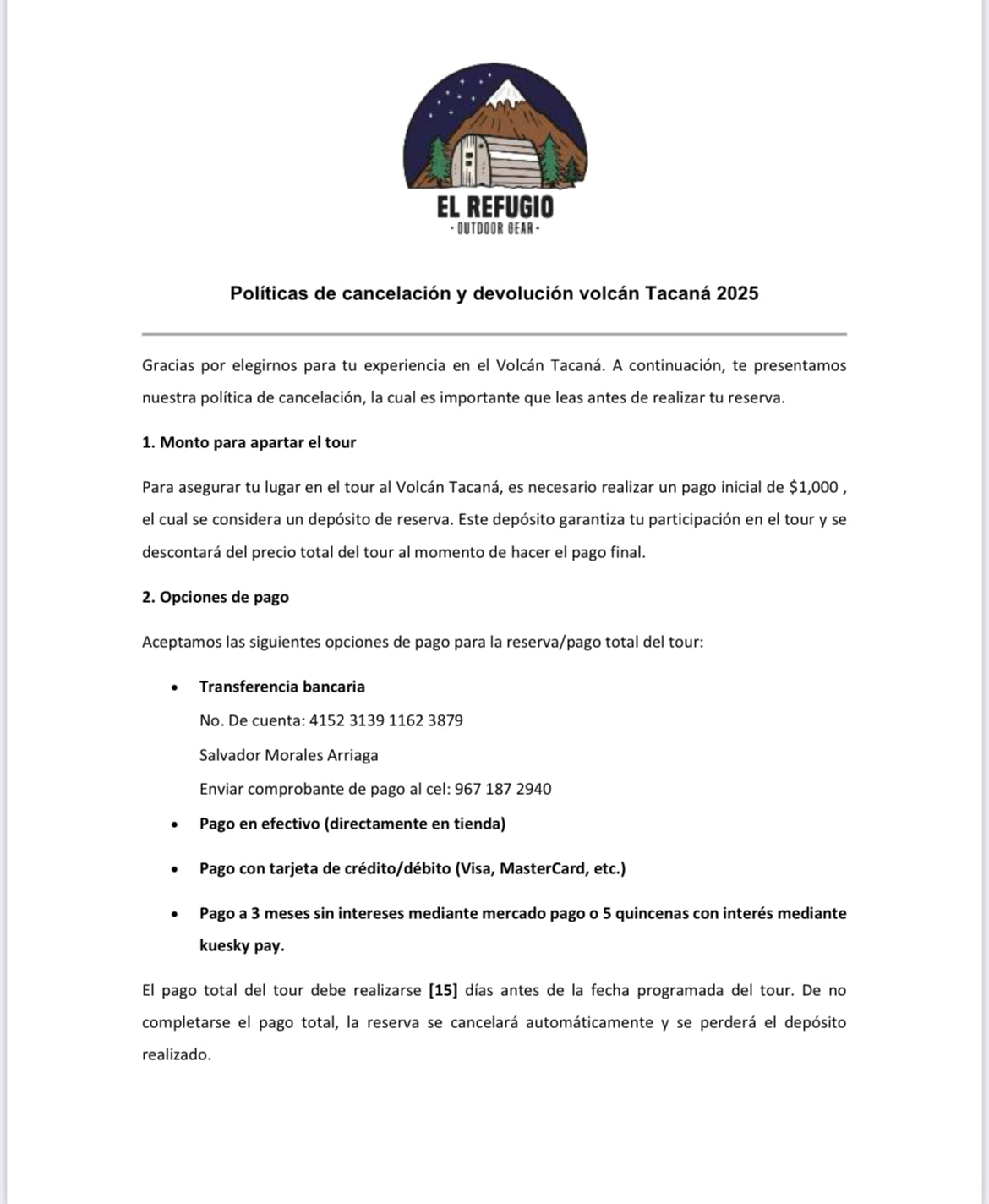 Proyecto Volcán Tacaná 3 al 4 de Mayo 2025
