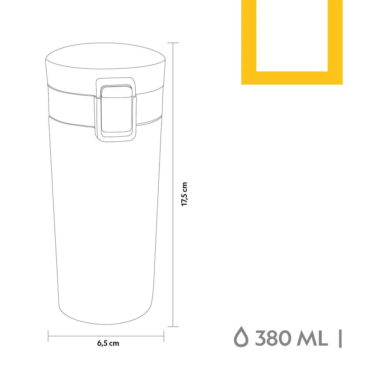 VASO TERMICO-MUG METÁLICO-380ML-NATIONAL GEOGRAPHIC