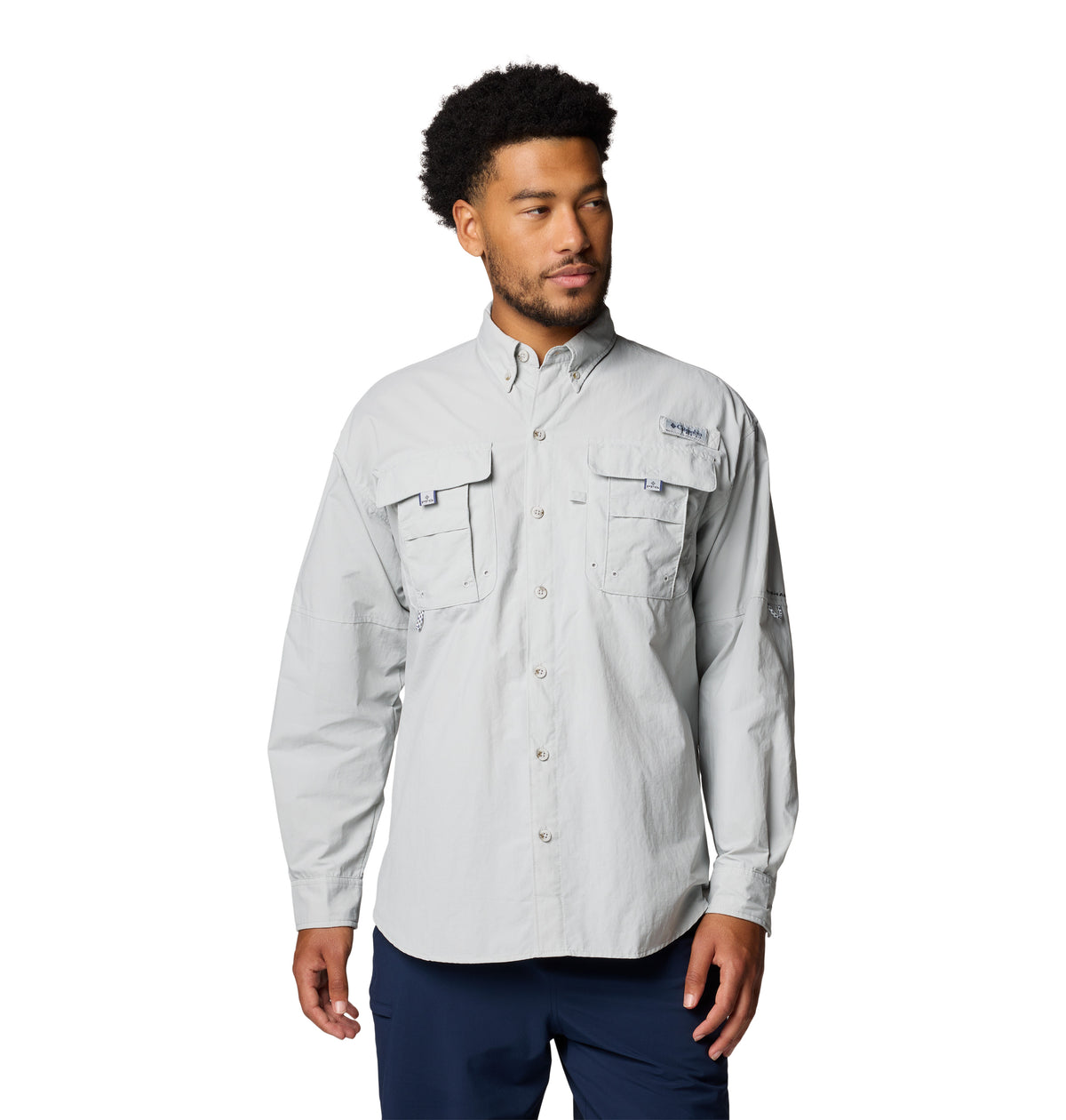 CAMISA DE PESCA-BAHAMA-GREY-COLUMBIA