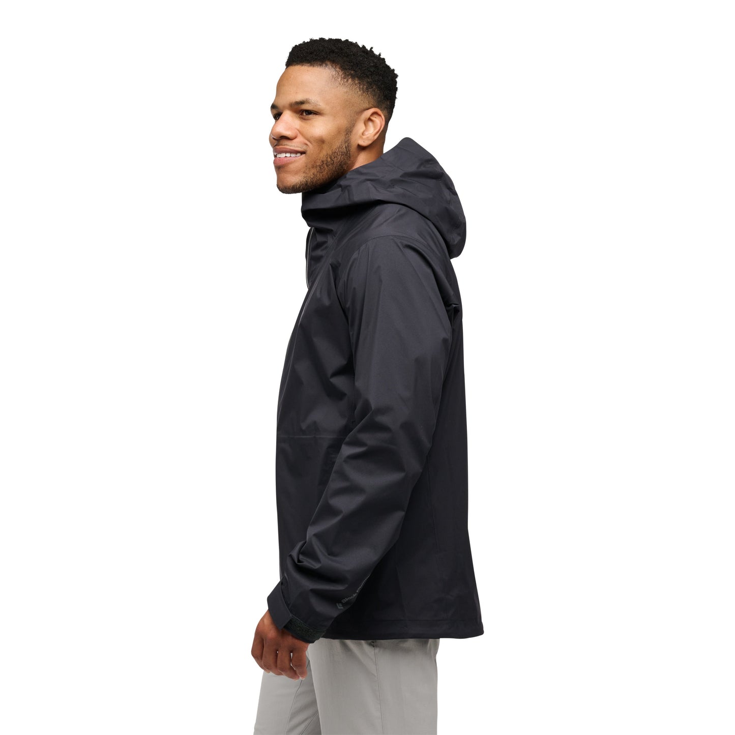CHAMARRA IMPERMEABLE-FINELINE-STRETCH SHELL-BLACK-BLACK DIAMOND-HOMBRE