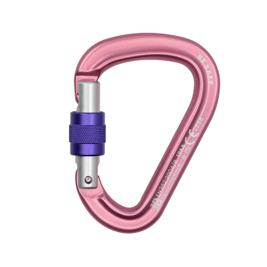 MOSQUETON-BE SAFE SCREW MATT PINK-BEAL