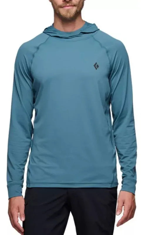 SUDADERA-ALPENGLOW HOODY- CREEK BLUE-BLACK DIAMOND