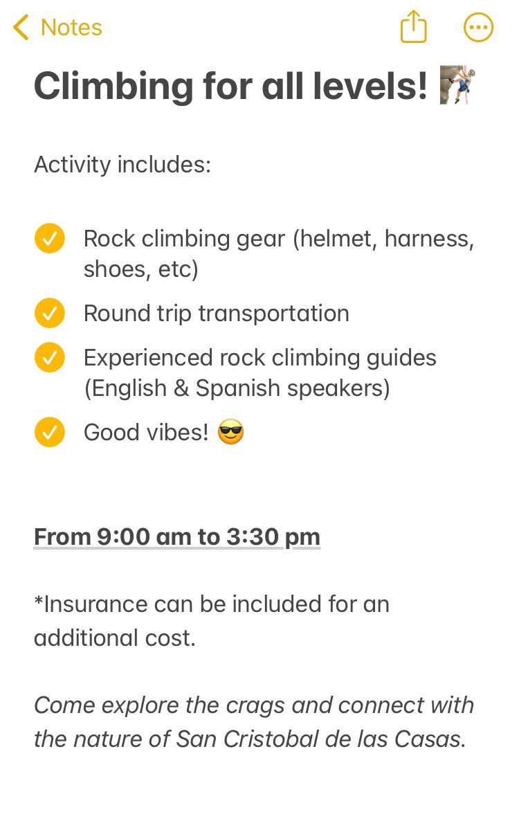 ESCALADA EN ROCA EN SAN CRISTÓBAL