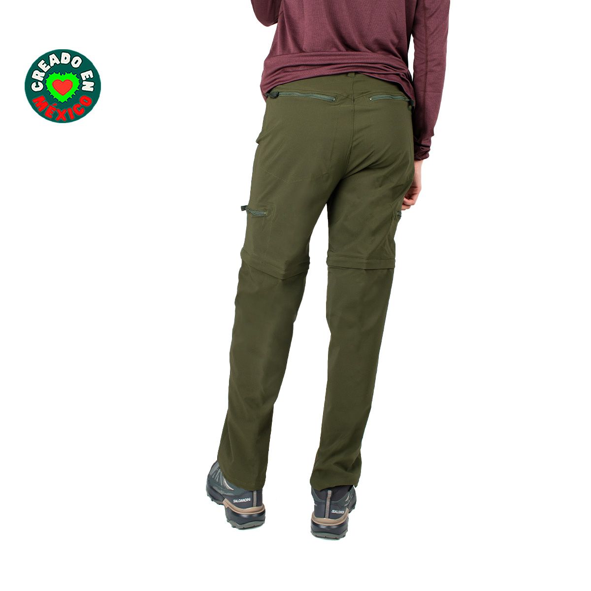 PANTALON CONVERTIBLE -CAMALEON V2-MUJER-VERDE-KINAKU