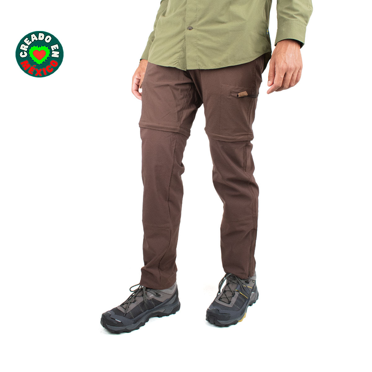 PANTALON CONVERTIBLE -CAMALEON V2-HOMBRE-CAFÉ-KINAKU