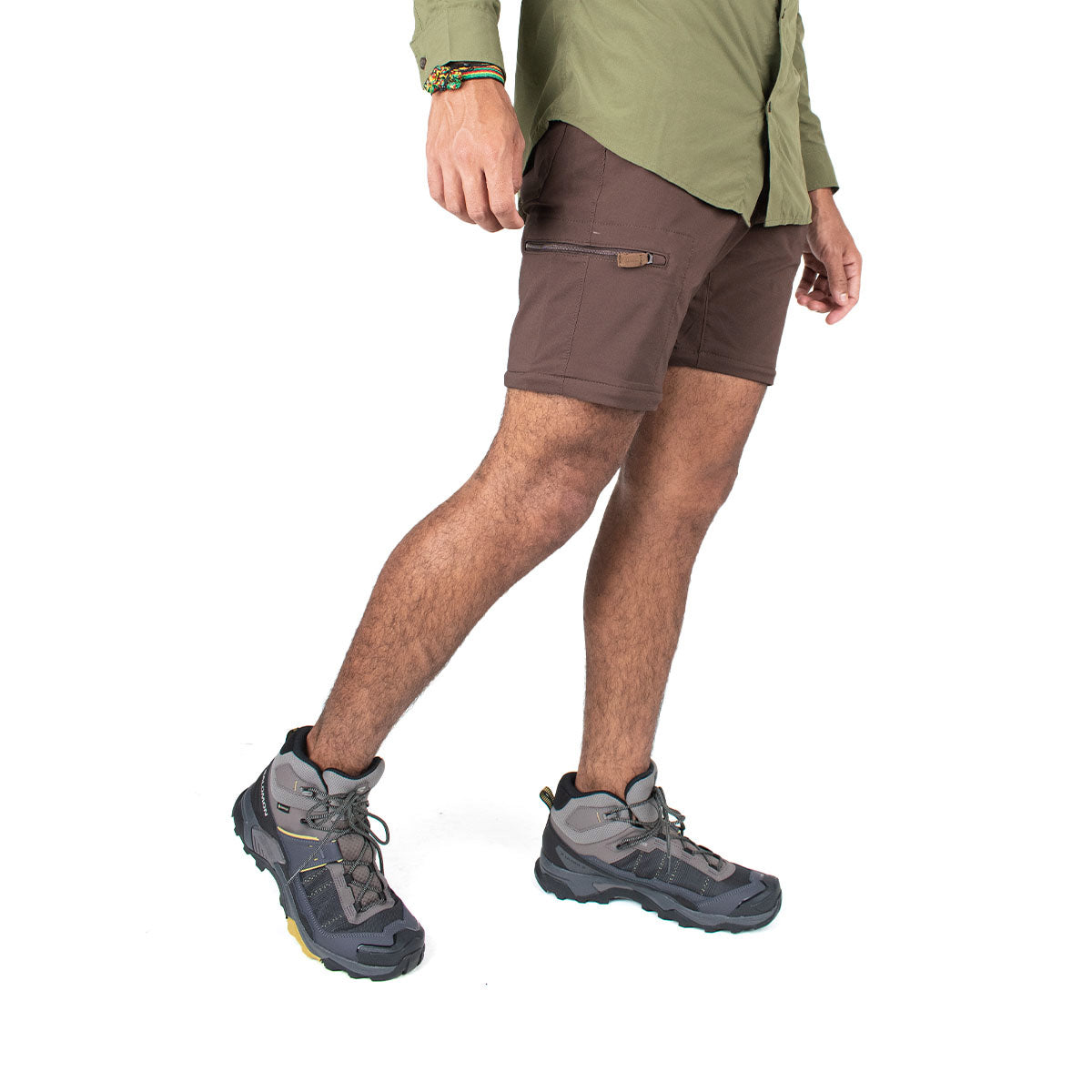 PANTALON CONVERTIBLE -CAMALEON V2-HOMBRE-CAFÉ-KINAKU