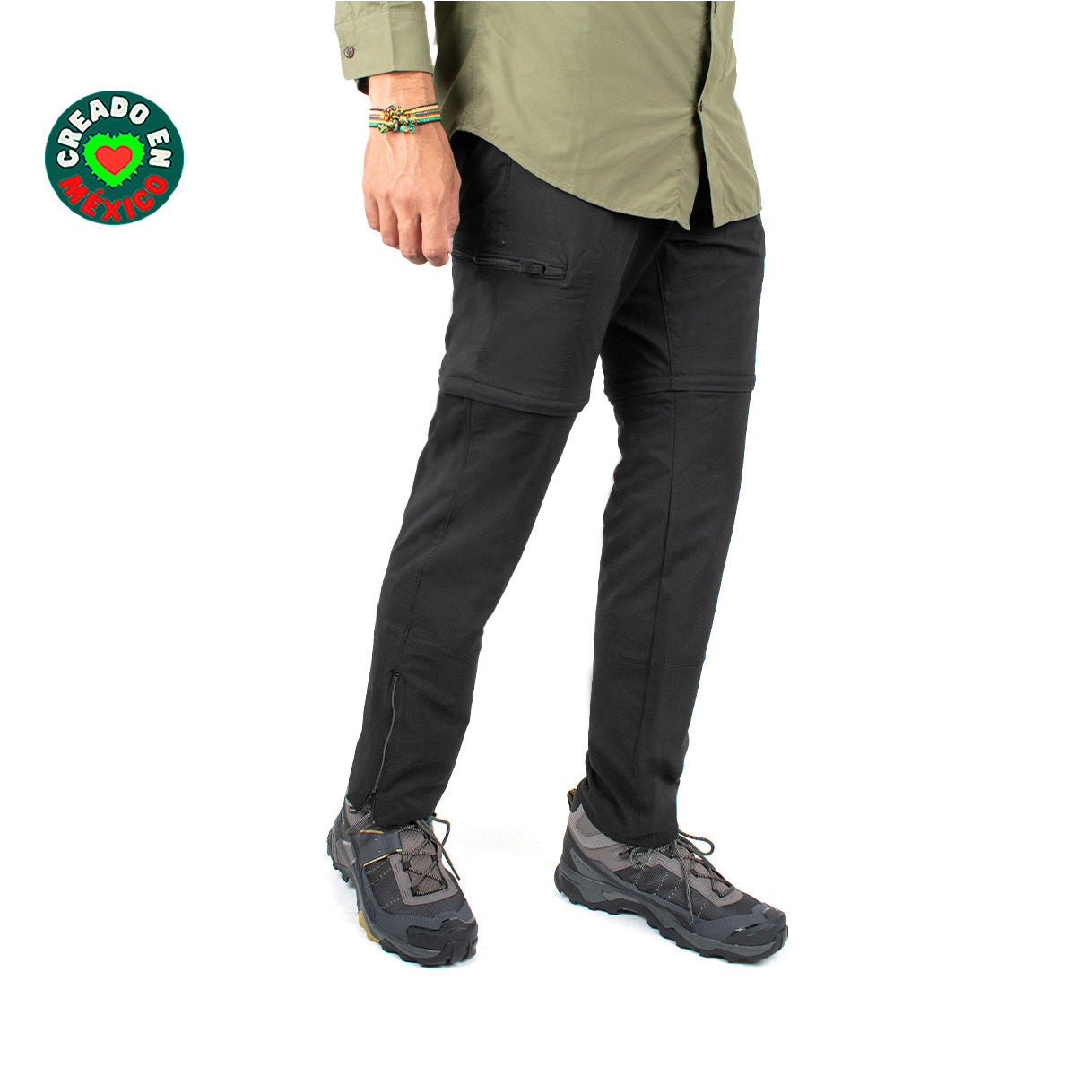 PANTALON CONVERTIBLE -CAMALEON V2-HOMBRE-NEGRO-KINAKU