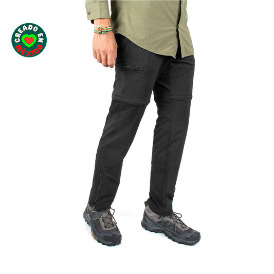 PANTALON CONVERTIBLE -CAMALEON V2-HOMBRE-NEGRO-KINAKU