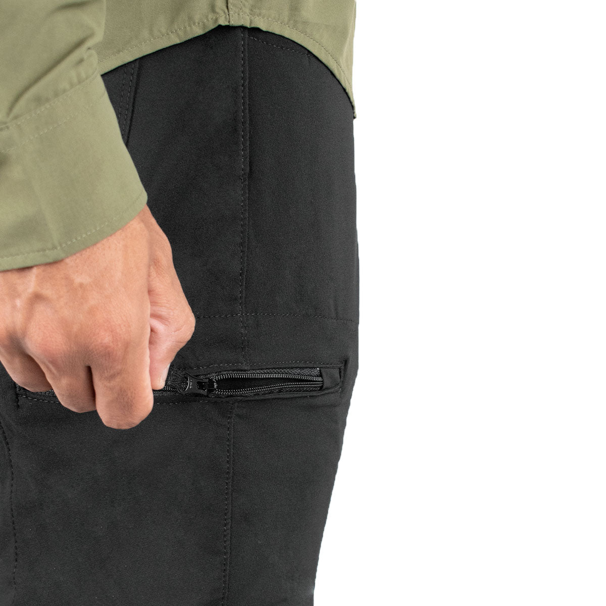 PANTALON CONVERTIBLE -CAMALEON V2-HOMBRE-NEGRO-KINAKU