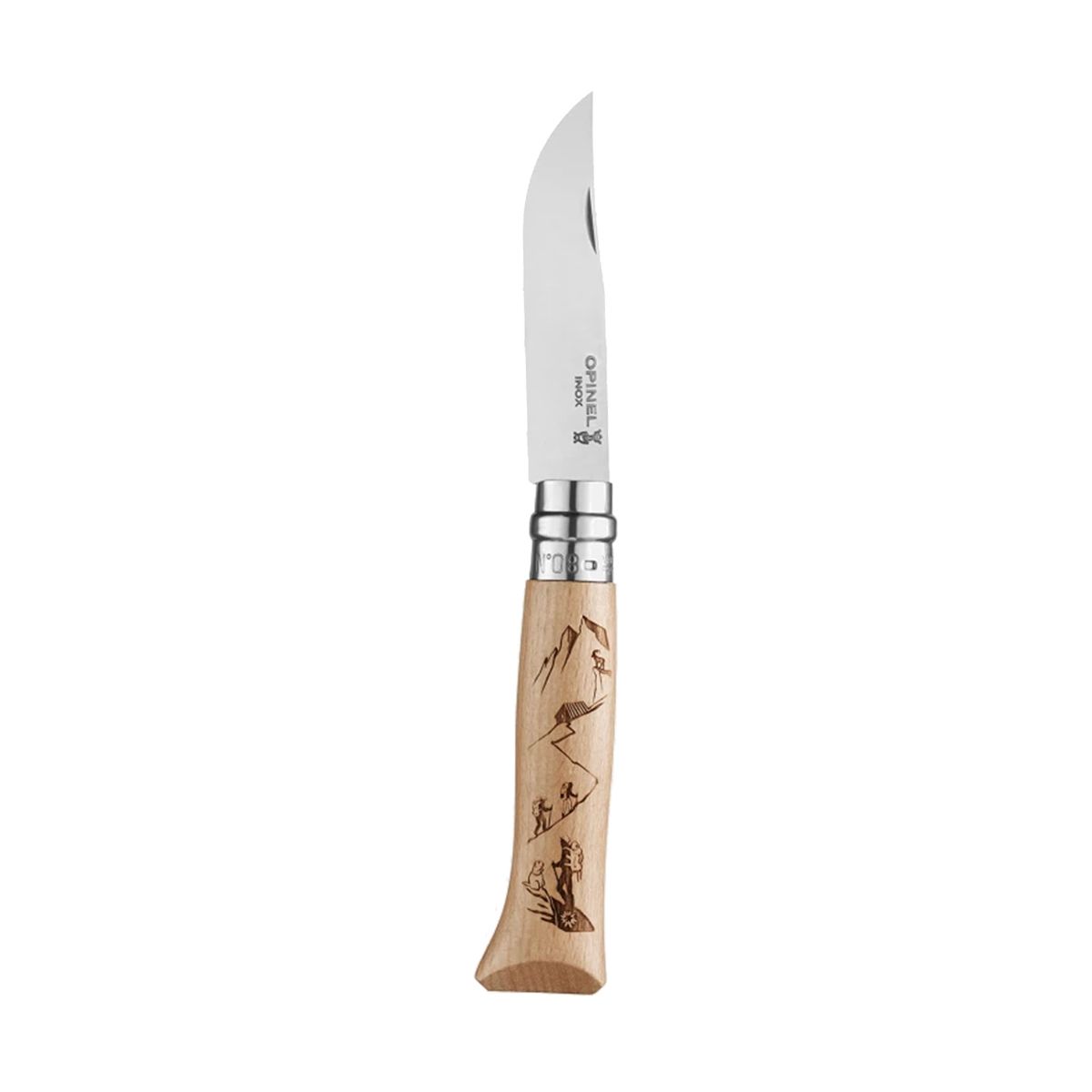 NAVAJA RETRACTIL DE ACERO INOXIDABLE-No 8-OPINEL