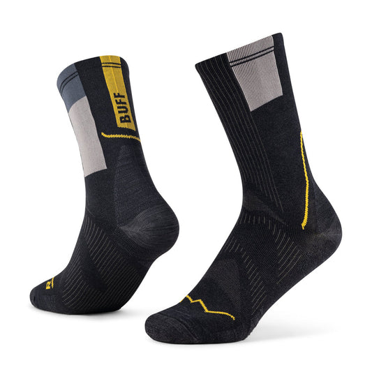 CALCETINES- COOLNET-CREW SOCK-GRAPHITE-BUFF