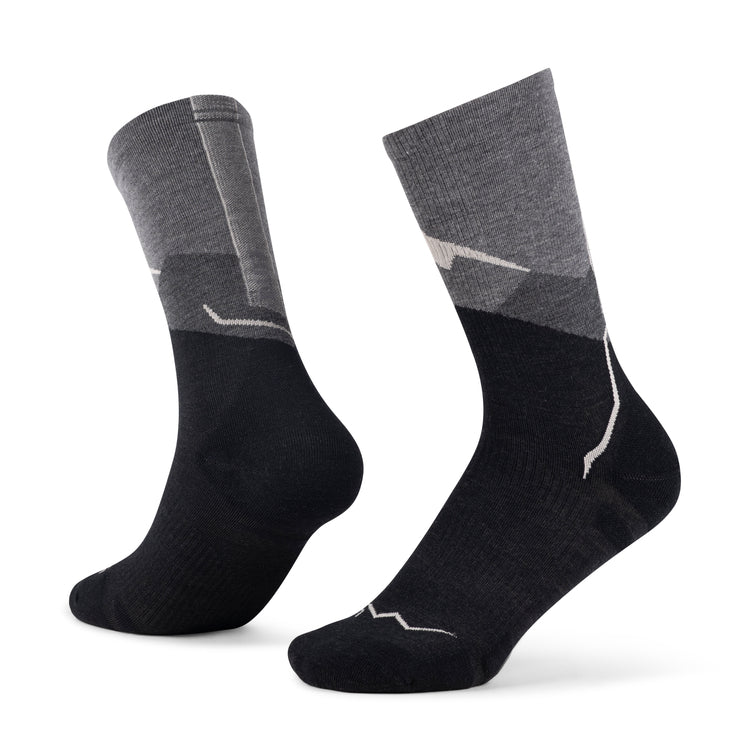 CALCETAS -MERINO LIGHTWEIGHT-GRAPHITE-BUFF