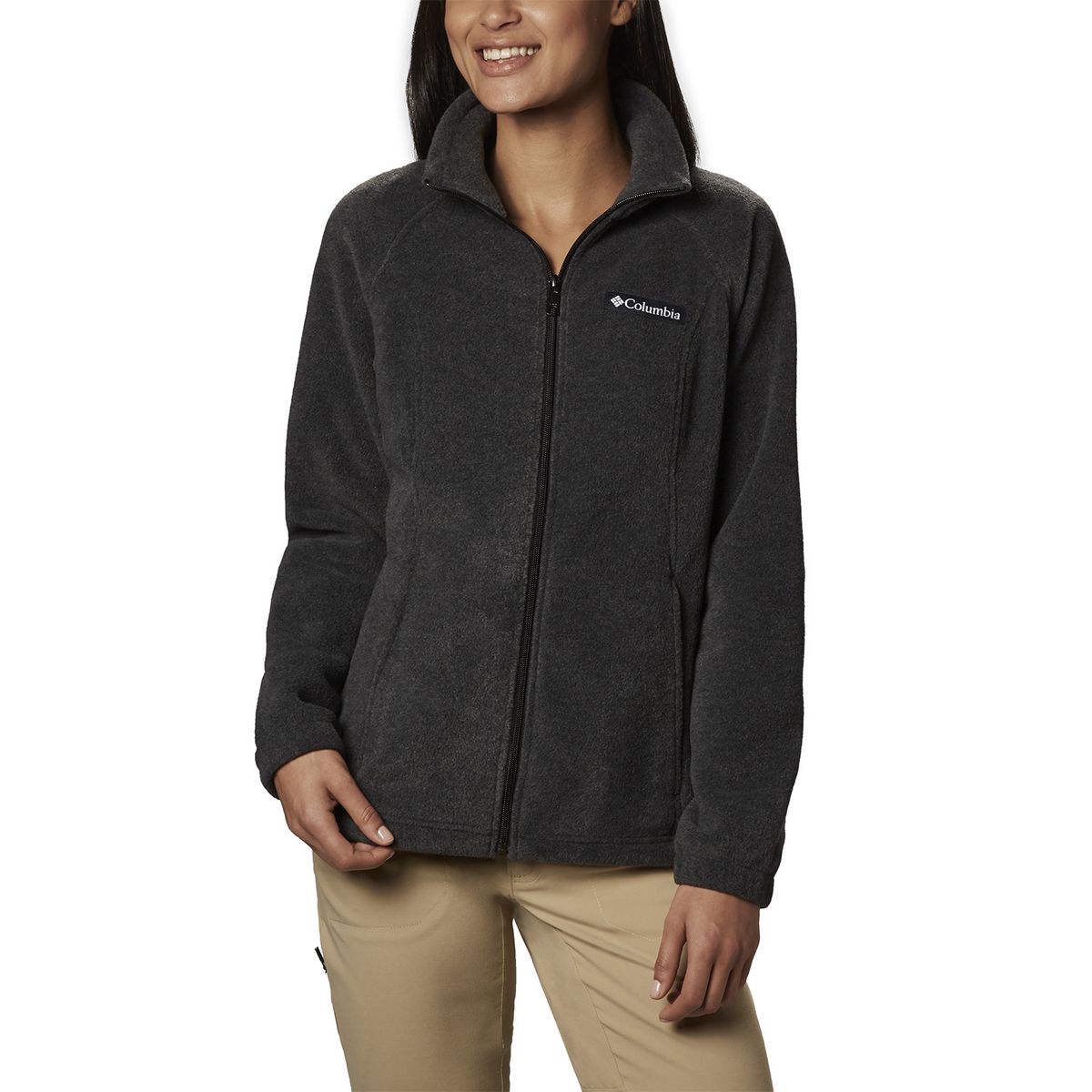CHAMARRA POLAR-BENTON-TALLA S-NEGRO-MUJER-COLUMBIA