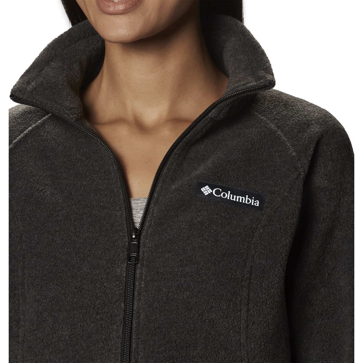 CHAMARRA POLAR-BENTON-TALLA S-NEGRO-MUJER-COLUMBIA